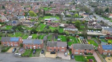 Aerial Footage of Central Milton Town of Cambridgeshire, England United Kingdom. March 21st, 2024 video