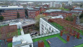 hoog hoek beeldmateriaal van centraal boorhamhout Londen stad van Engeland uk. april 4e, 2024 video