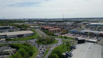 Aerial View of Roads and Traffic at Central Dartford London City of England Great Britain. April 14th, 2024 video