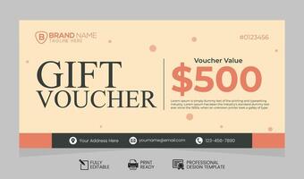 Discount Gift Voucher Design For Promotional Template for Sale Offers, Sale Promotion Gift Voucher Template vector