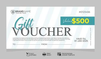 Discount Gift Voucher Design For Promotional Template for Sale Offers, Sale Promotion Gift Voucher Template vector