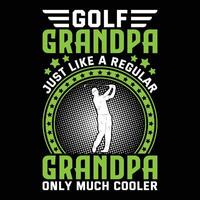 golf citas t camisa diseño vector