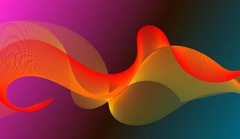 Colorful gradient abstrack wave line background vector