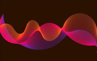 Orange, pink,purple abstrack gradient wave line background vector