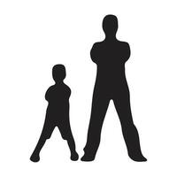 Father and Son fathers day Silhouette vector