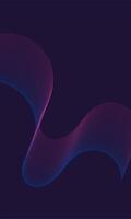 Multicolor dot particle wave effect on dark purple background vector