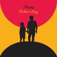 Greeting card design for Father's Day wishing and celebration. vector