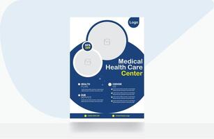 Hospital healthcare flyer design backgrounds template vector