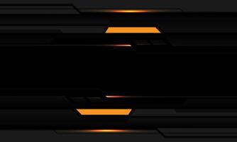 Abstract yellow black light lines circuit grey geometric on blank space design modern futuristic technology creative background vector