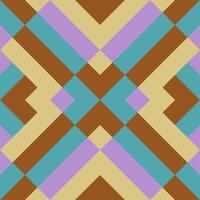 Fabric patterns from geometric shapes Arrange them in a netting pattern crochet, alternating colors. vector