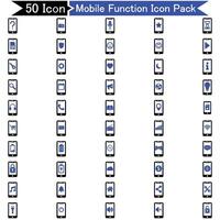 móvil función icono paquete vector