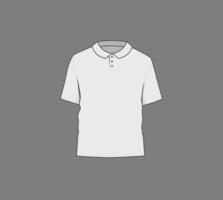 Basic black mal polo shirt mockup. Front and back view. Blank textile print template for fashion clothing. vector