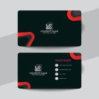 moderno negocio tarjeta - creativo y limpiar negocio tarjeta modelo. lujo negocio tarjeta diseño modelo. elegante oscuro espalda antecedentes vector