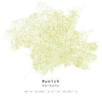 Munich,Germany,Urban detail Streets Roads Map , element template image vector