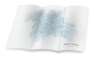 folleto calle mapa de Munich ,Alemania vector