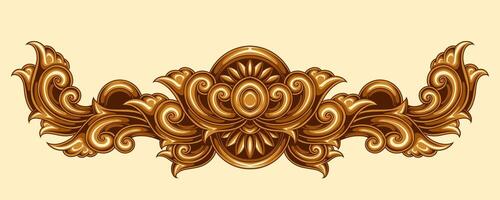 Classic style frame design with exquisite engraving and luxury vector
