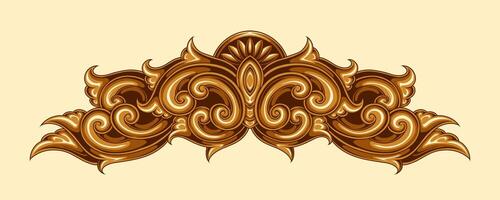 Classic style frame design with exquisite engraving and luxury vector