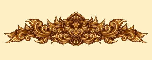 Classic style frame design with exquisite engraving and luxury vector