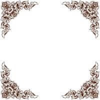 Classic style frame design with exquisite engraving and luxury vector