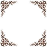 Classic style frame design with exquisite engraving and luxury vector