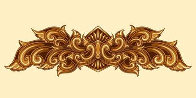 Classic style frame design with exquisite engraving and luxury vector