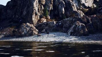 Rocky Cliff With Water, Spain video