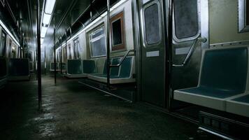 Empty Subway Car in Underground Metro video