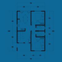 Floor plan blueprint, Figure of the jotting sketch of the construction and the industrial skeleton of the structure and dimensions. eps 10. vector