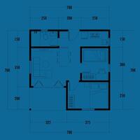 Floor plan blueprint, Figure of the jotting sketch of the construction and the industrial skeleton of the structure and dimensions. eps 10. vector