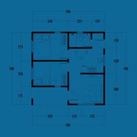 Floor plan blueprint, Figure of the jotting sketch of the construction and the industrial skeleton of the structure and dimensions. eps 10. vector