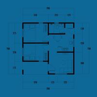 Floor plan blueprint, Figure of the jotting sketch of the construction and the industrial skeleton of the structure and dimensions. eps 10. vector