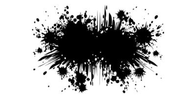 Beautiful artistic texture of ink brush strokes, Isolated ink splashes and drops. Different handdrawn spray design, grunge splash vector