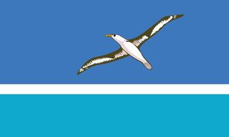 bandera de a mitad de camino atolón vector