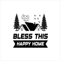 happy home t shirt design vector