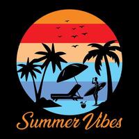 summer t shirt design vector