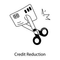 Trendy Credit Reduction vector