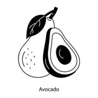 conceptos de aguacate de moda vector