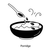 Trendy Porridge Concepts vector