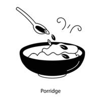 Trendy Porridge Concepts vector