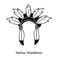 Trendy Native Headdress vector