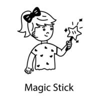 Trendy Magic Stick vector