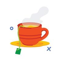 Trendy Instant Tea vector