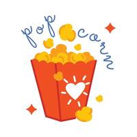 Trendy Popcorn Bucket vector