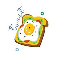 Trendy Egg Toast vector