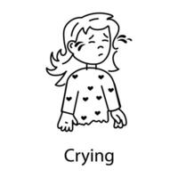 Trendy Crying Concepts vector