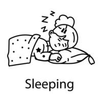 Trendy Sleeping Concepts vector