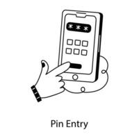 Trendy Pin Entry vector