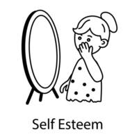 Trendy Self Esteem vector