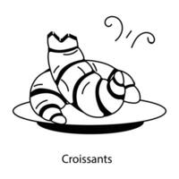 Trendy Croissants Concepts vector