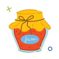 Trendy Jam Jar vector